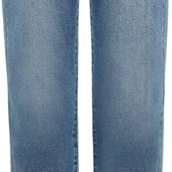 Women's Cropped Straight Leg Jeans - High Waisted Jeans for Women 7/8 Length Den - Picture 1 of 5